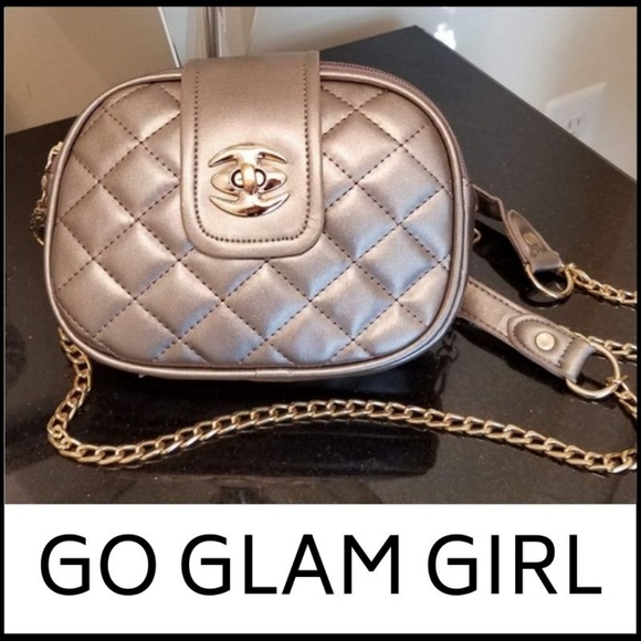 NWT Small Quilted Shoulder Bag in Bronze - Picture 2 of 2